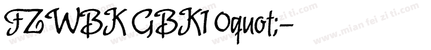 FZWBK GBK1 0quot;字体转换